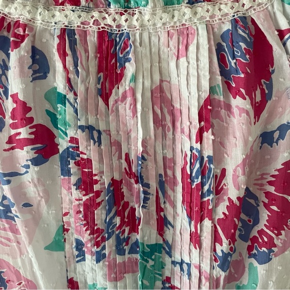 Poupette St Barth Mini Dress Alba Ct Pm in Pink Macro Peony 37528 - Picture 6 of 13